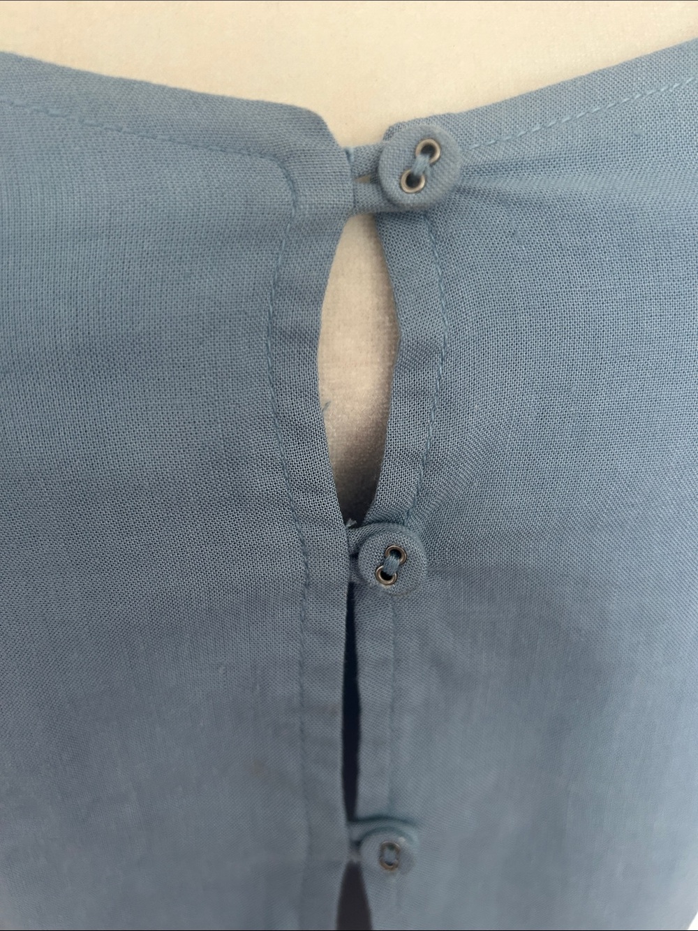 Rhythm Blue Button-Front Cropped Tank - Picture 2 of 8